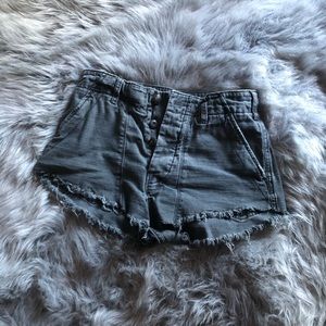Free People Grey High Rise Shorts